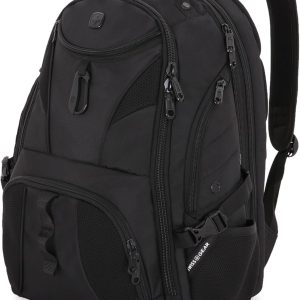 SwissGear 1900 Scansmart TSA 17 Laptop Backpack, Black/Black, 19-Inch