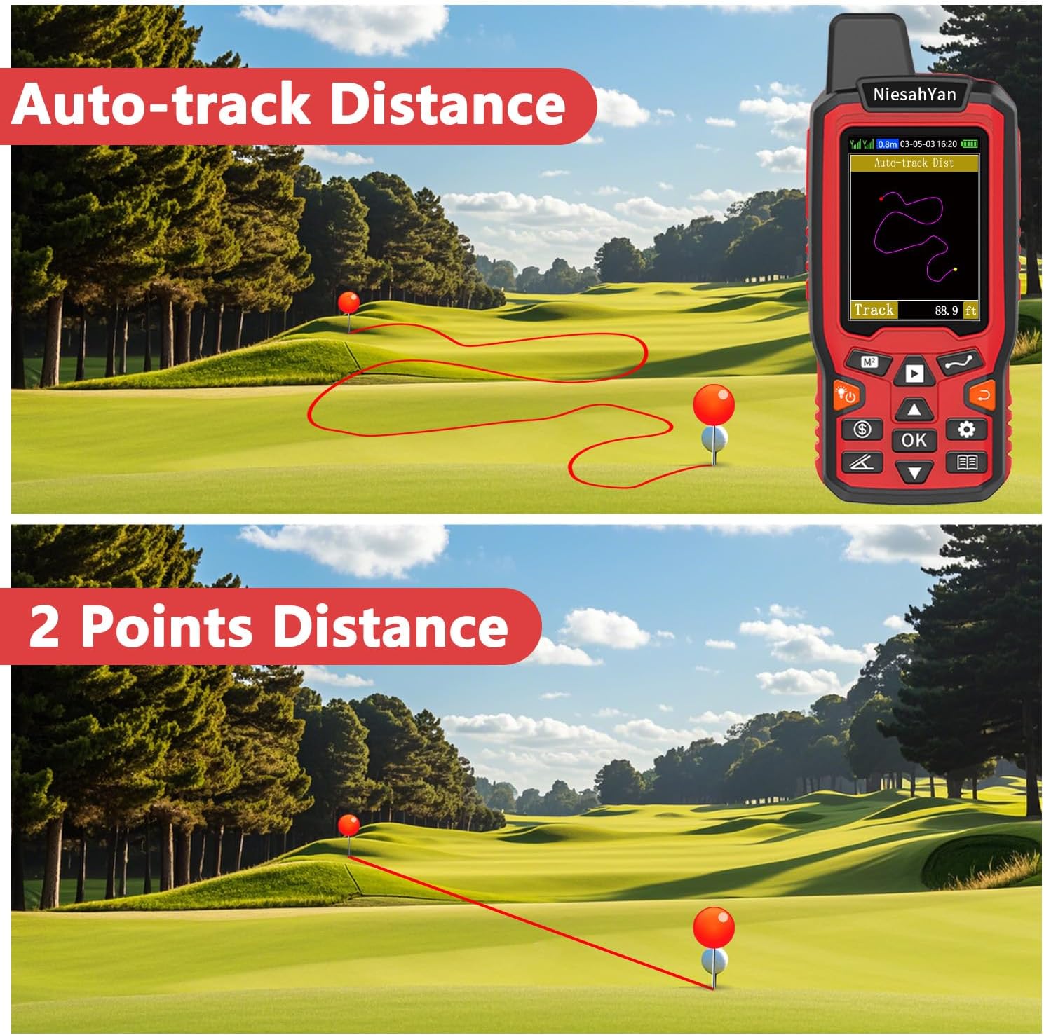ZL180 Handheld GPS for Surveying, High Precision Rugged Land Surveying Equipment for Ranches, Garden, Farmland and Parking Area Distance Measurement - Image 3